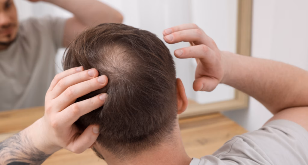 Paciente masculino em consulta com tricologista em São Paulo